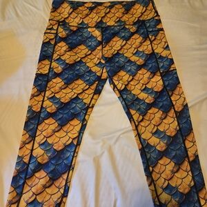 Constantly Varied Gear Blue and Orange Scale Leggings